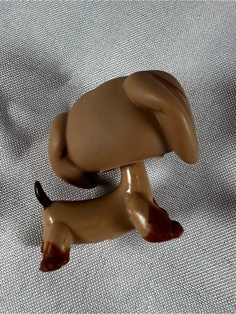 Authentic LPS #518 Brown Dachshund Dog Blue Teardrop Eyes Vintage Hasbro